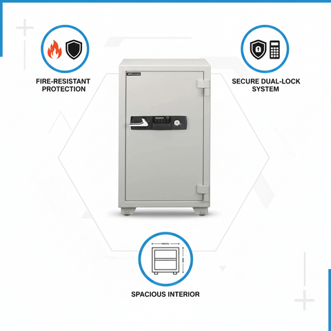 Eagle ES-100 Fire-Resistant Safe – Digital + Key Lock System