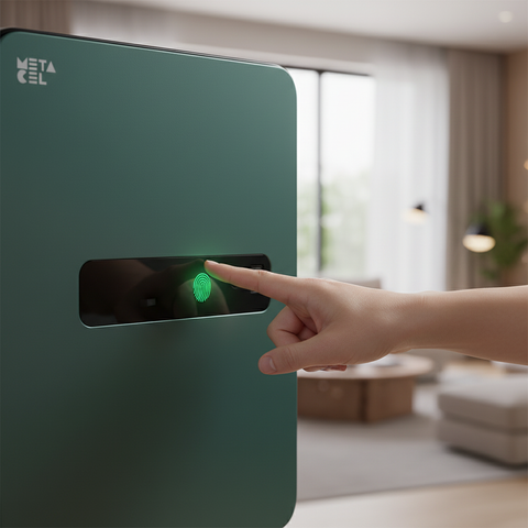 METACEL Fire Resistant Safe MC-040PR Green - Digital Lock & Fingerprint - UAE Delivery