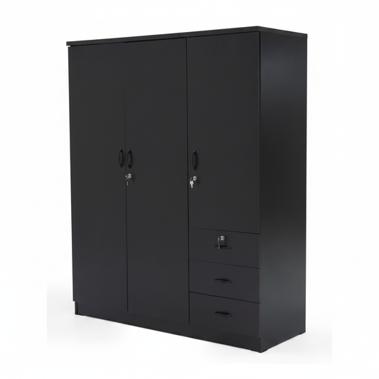 Three Door Wooden Wardrobe | IH 633 – Premium Storage for UAE Homes