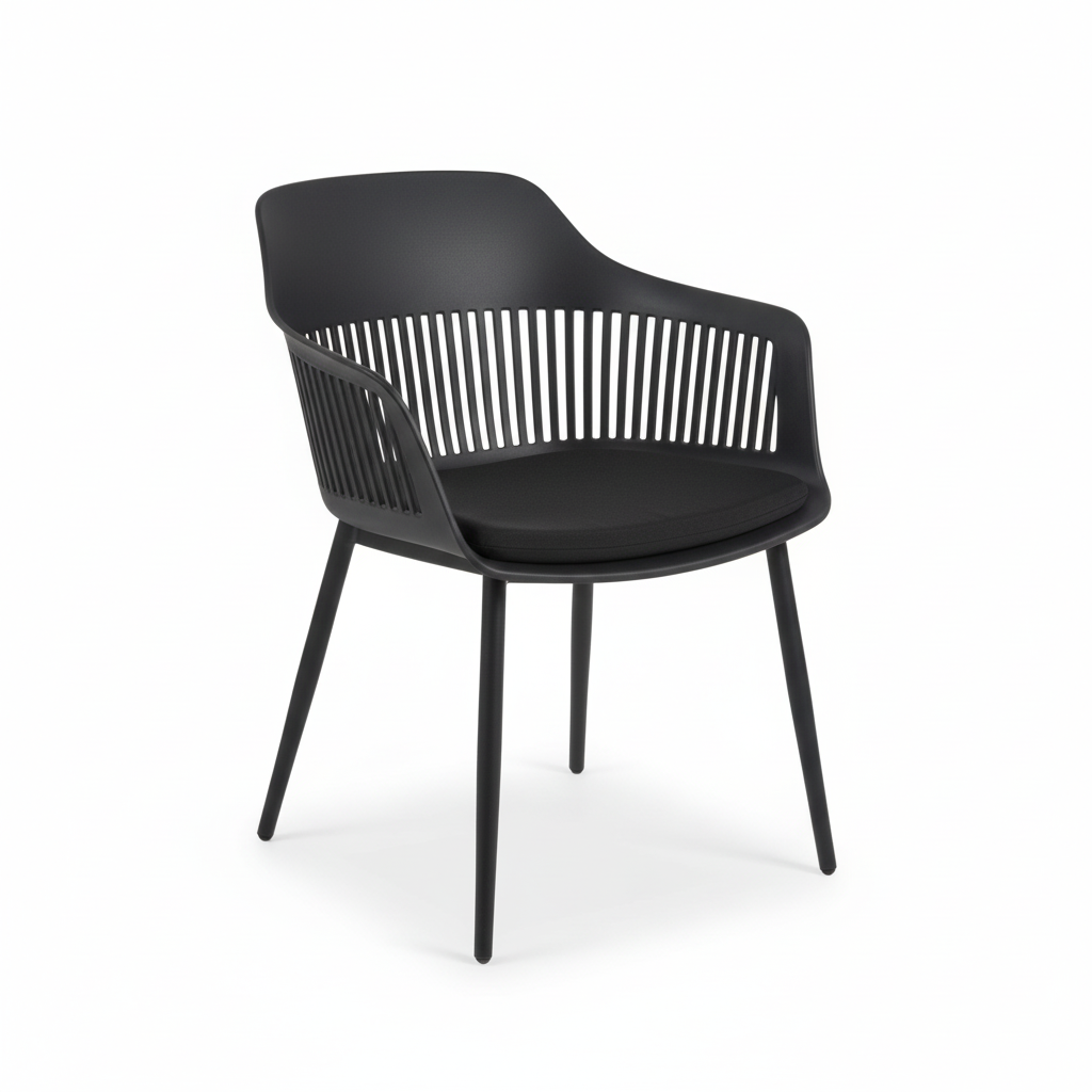 Dining Chair IH 324 | Premium Upholstered Chair – INFINI HOMES UAE Black