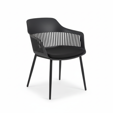 Dining Chair IH 324 | Premium Upholstered Chair – INFINI HOMES UAE Black