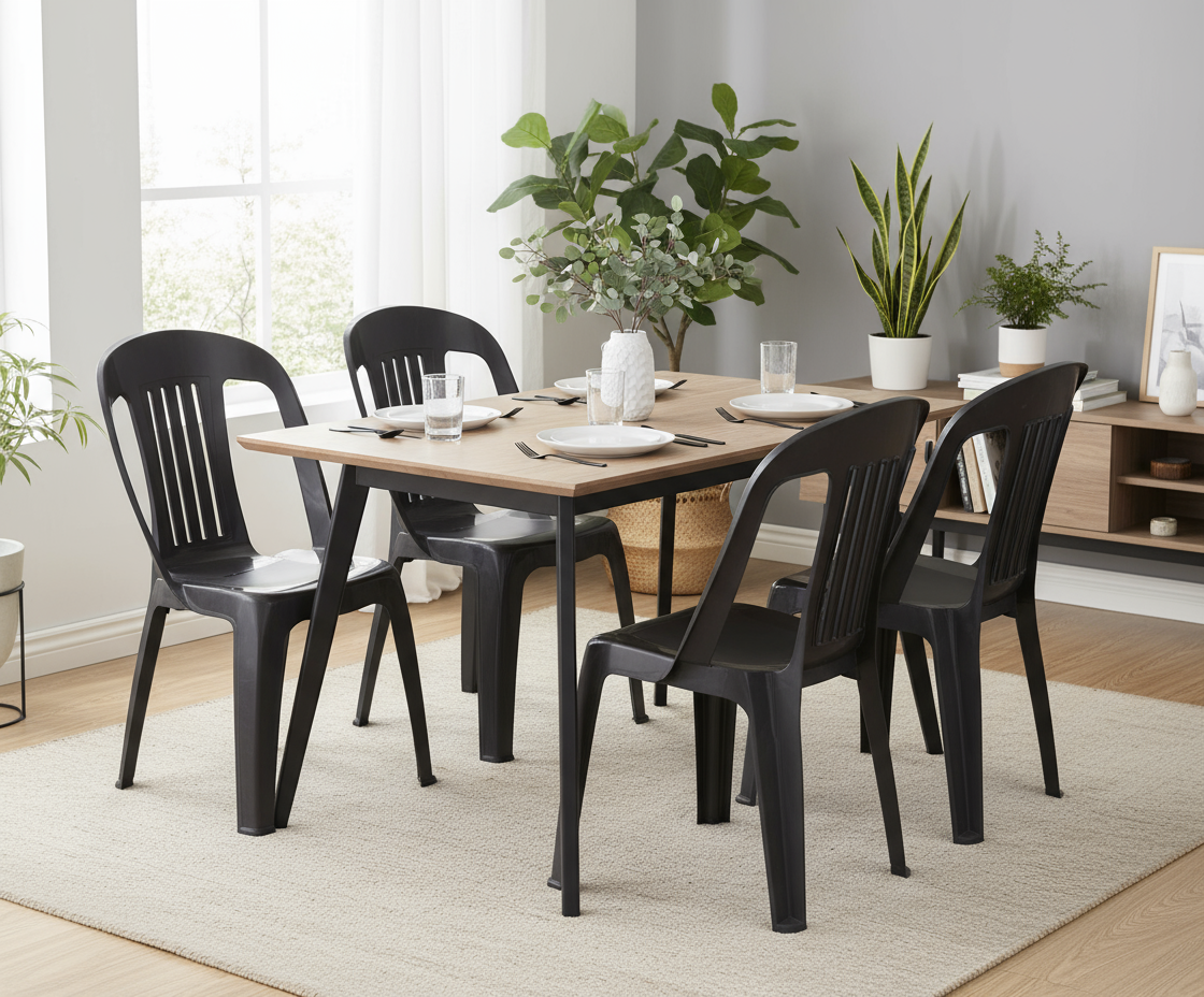 Premium Contessa Chairs Set of 4 - Beige | UAE Furniture Delivery Dubai Abu Dhabi