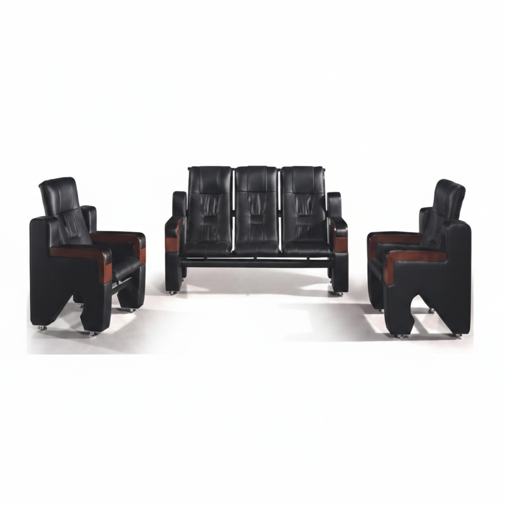 Luxury Sofa Set 3+1+1 | Premium 5-Seater Living Room Sofa – IH 237 Black