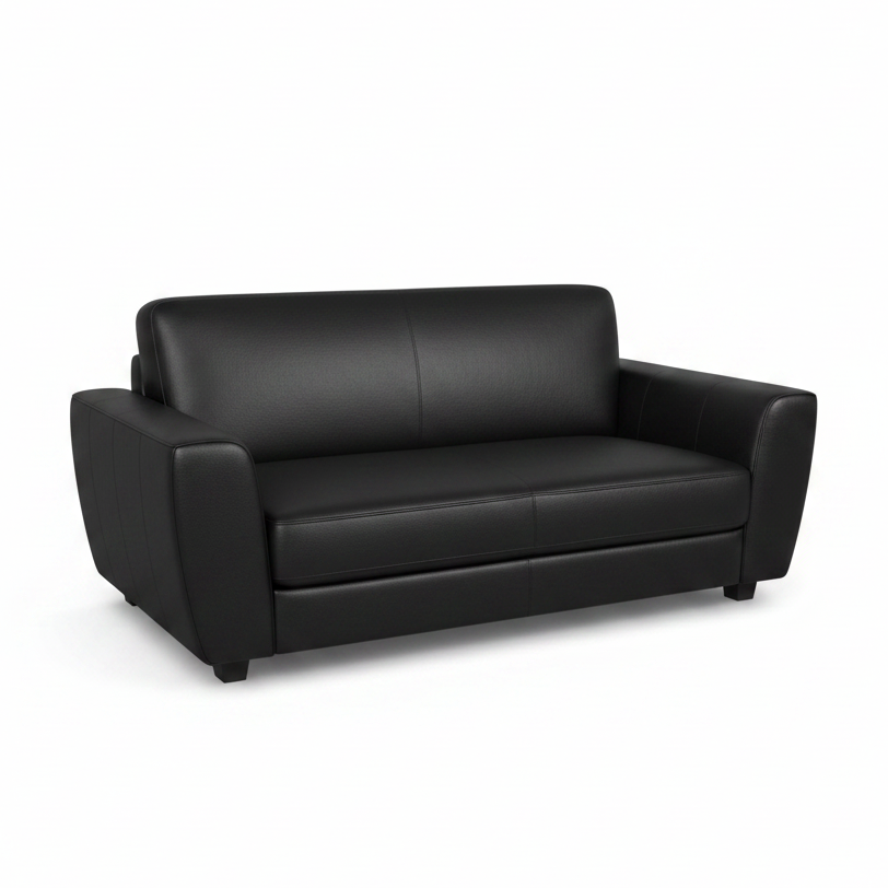 Black PVC Sofa Cum Bed IH-1002 – Convertible Sofa Bed for Living Room UAE