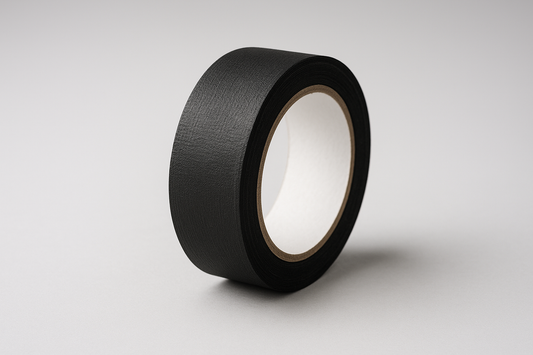 شريط إخفاء أسود الإمارات - خليط ورق قماش فاخر | شريط حرف يدوية ووسم دبي - Black Masking Tape UAE Premium Fabric Paper Blend Crafting Labeling Dubai