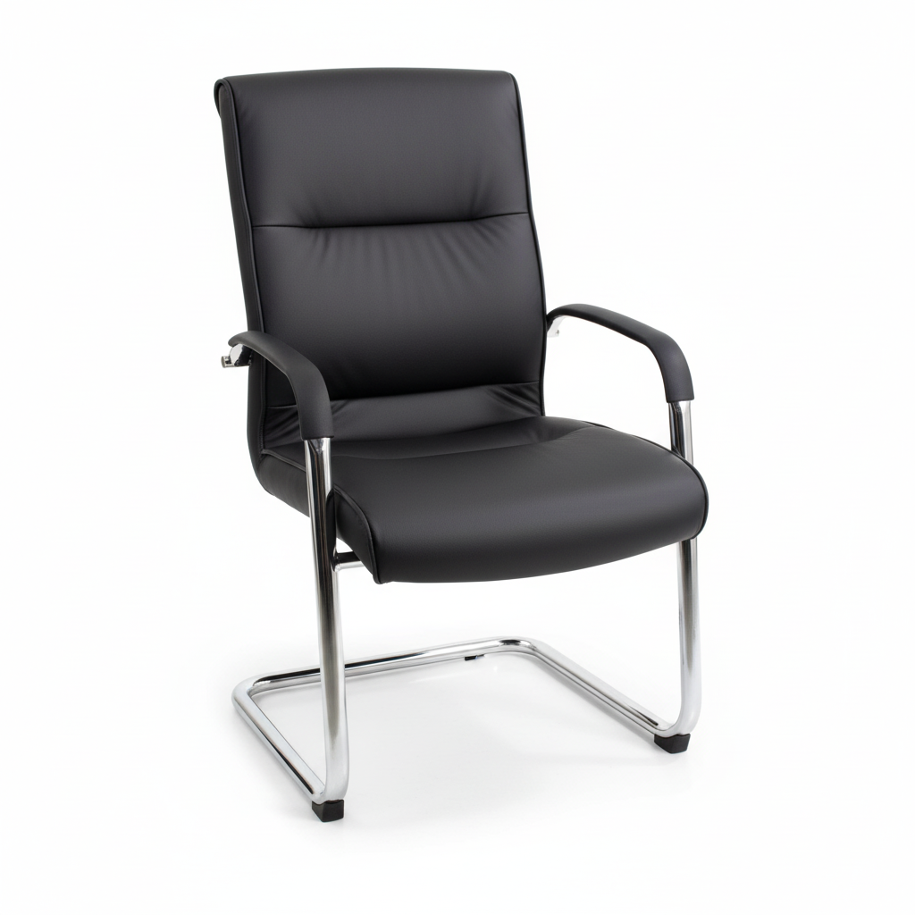 Black Visitor Chair IH 106 V - Premium Office Seating UAE