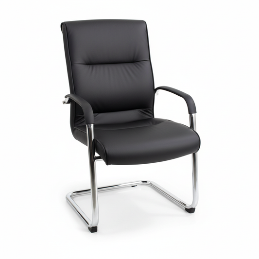 Black Visitor Chair IH 106 V - Premium Office Seating UAE