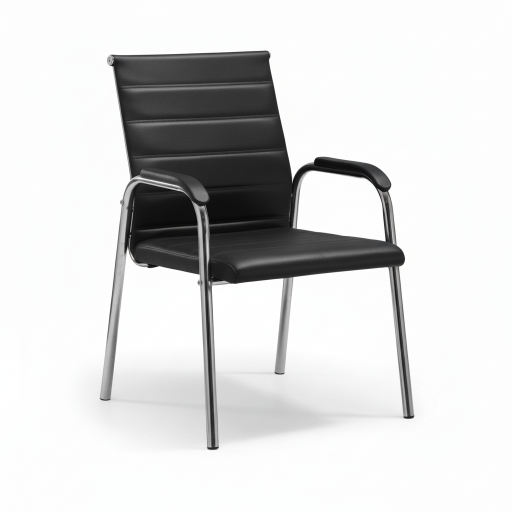 Premium PU Leather Visitor Chair UAE | Office Guest Seating Dubai | IH 3030