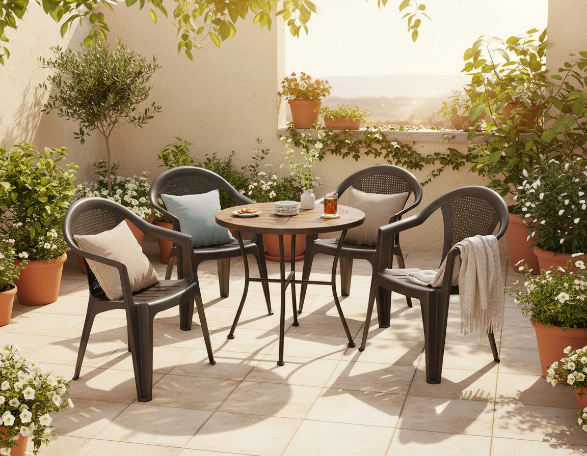 Premium Bamboo Dining Chairs Set of 4 - UAE Wide Delivery | Dubai Abu Dhabi Sharjah