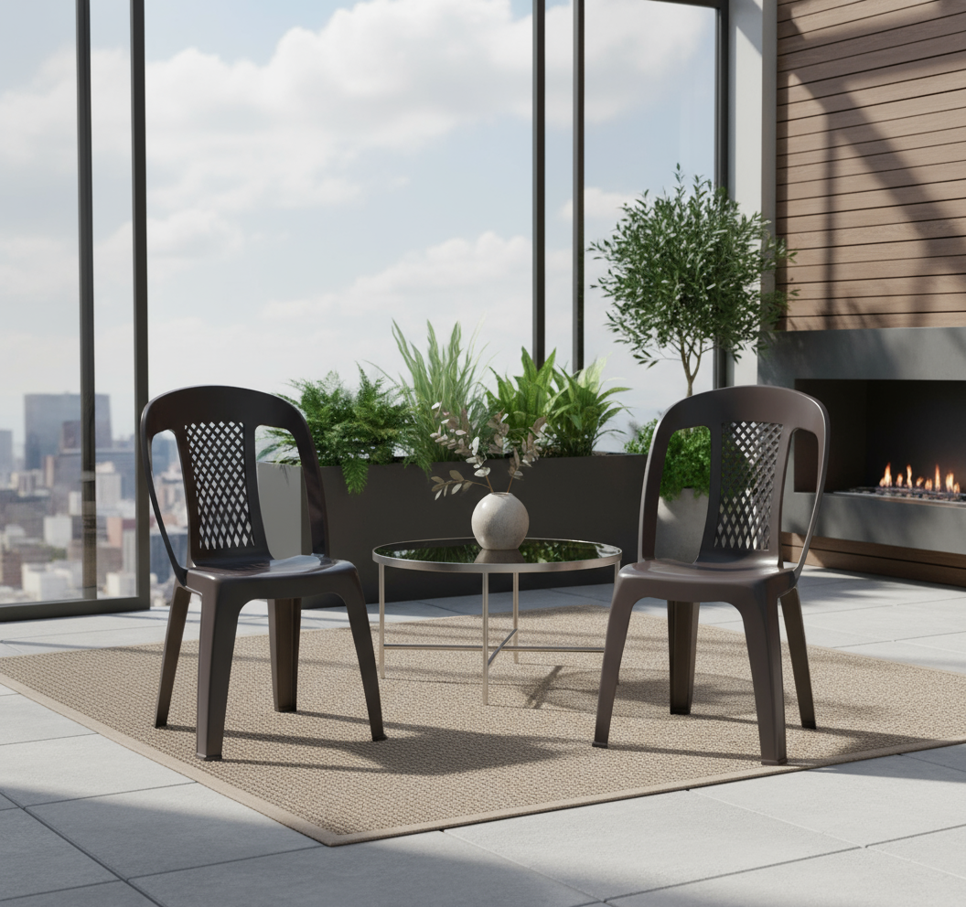 Premium Regal Chairs Set of 2 - Beige Outdoor Furniture UAE | Dubai Abu Dhabi Sharjah