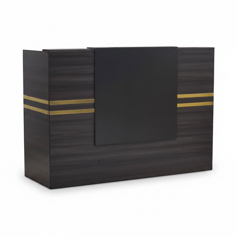 Reception Desk 160CM SBF-R16 Wenge | Dark Office Front Desk White Background – UAE