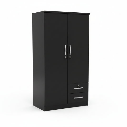 Two Door Wooden Wardrobe | IH 622 | Premium Storage – INFINI HOMES UAE