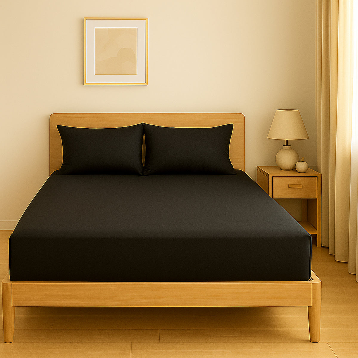Premium Dyed Fitted Sheet Set 180x200cm UAE | Dubai Abu Dhabi Sharjah Delivery | INFINI HOMES