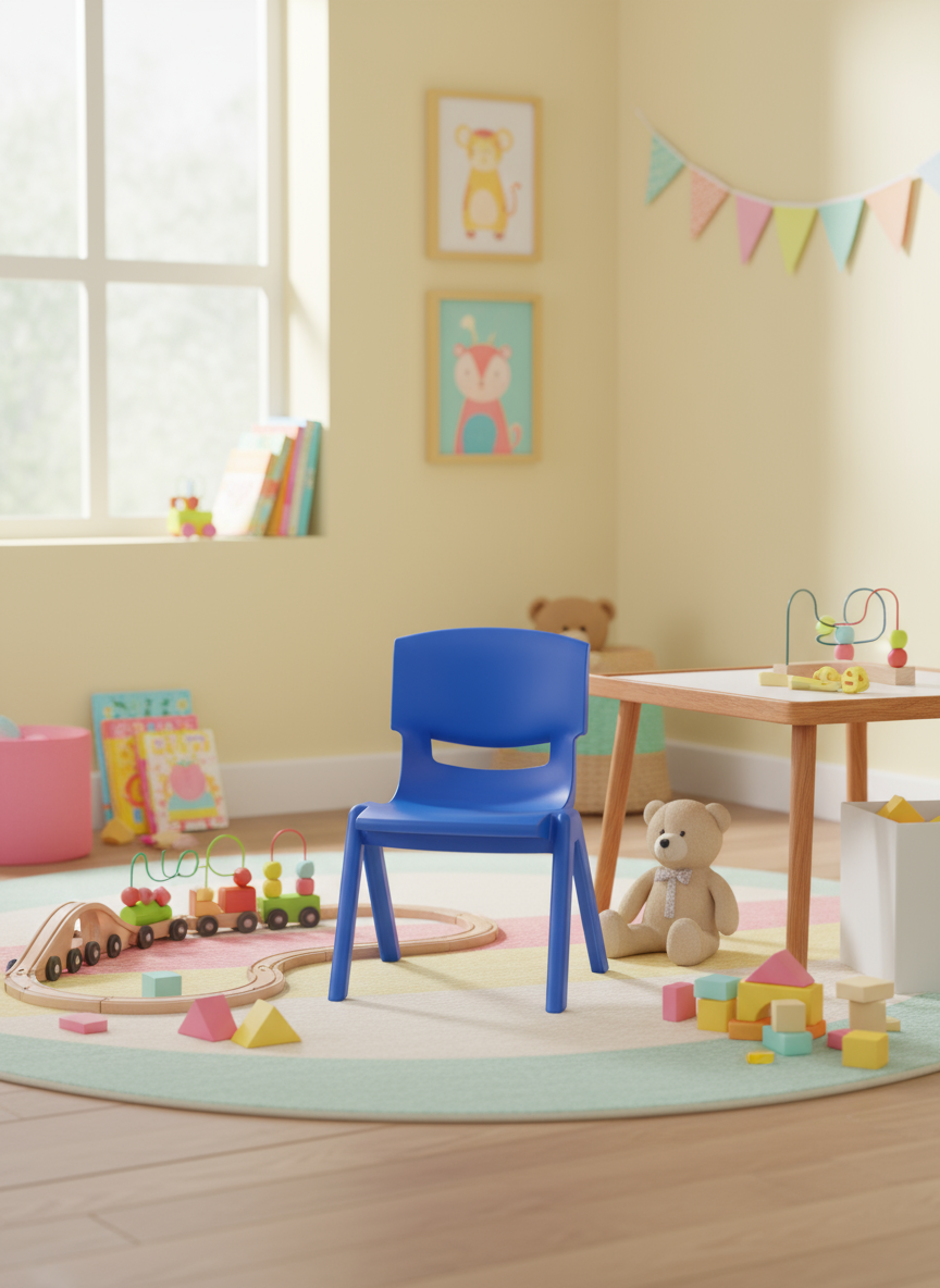 Premium Plastic Junior Chair Red - Kids Furniture UAE | Dubai Abu Dhabi Sharjah