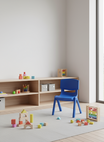 Premium Plastic Junior Chair Red - Kids Furniture UAE | Dubai Abu Dhabi Sharjah