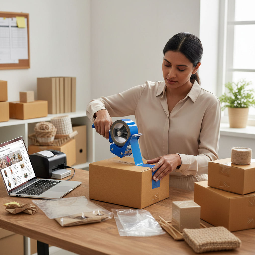 Blue Tape – 70 Yards | Premium Packaging Tape by INFINI HOMES