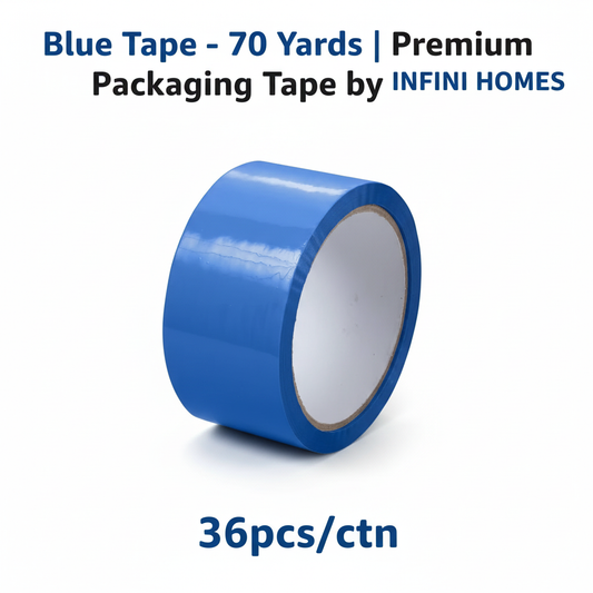 Blue Tape – 70 Yards | Premium Packaging Tape by INFINI HOMES