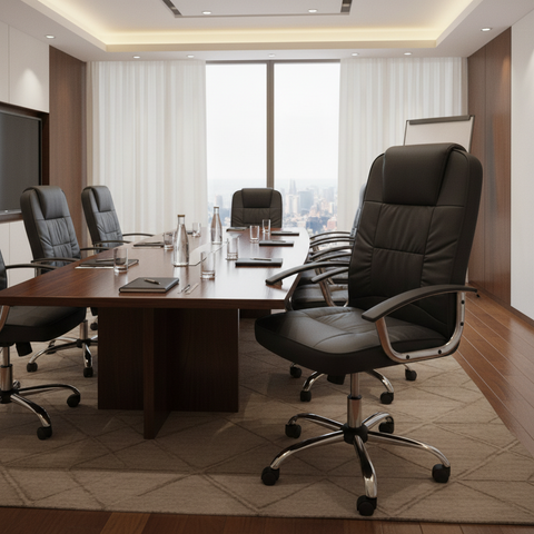 High Back Executive Office Chair PU Leather - Ergonomic Desk Chair UAE | IH 9947