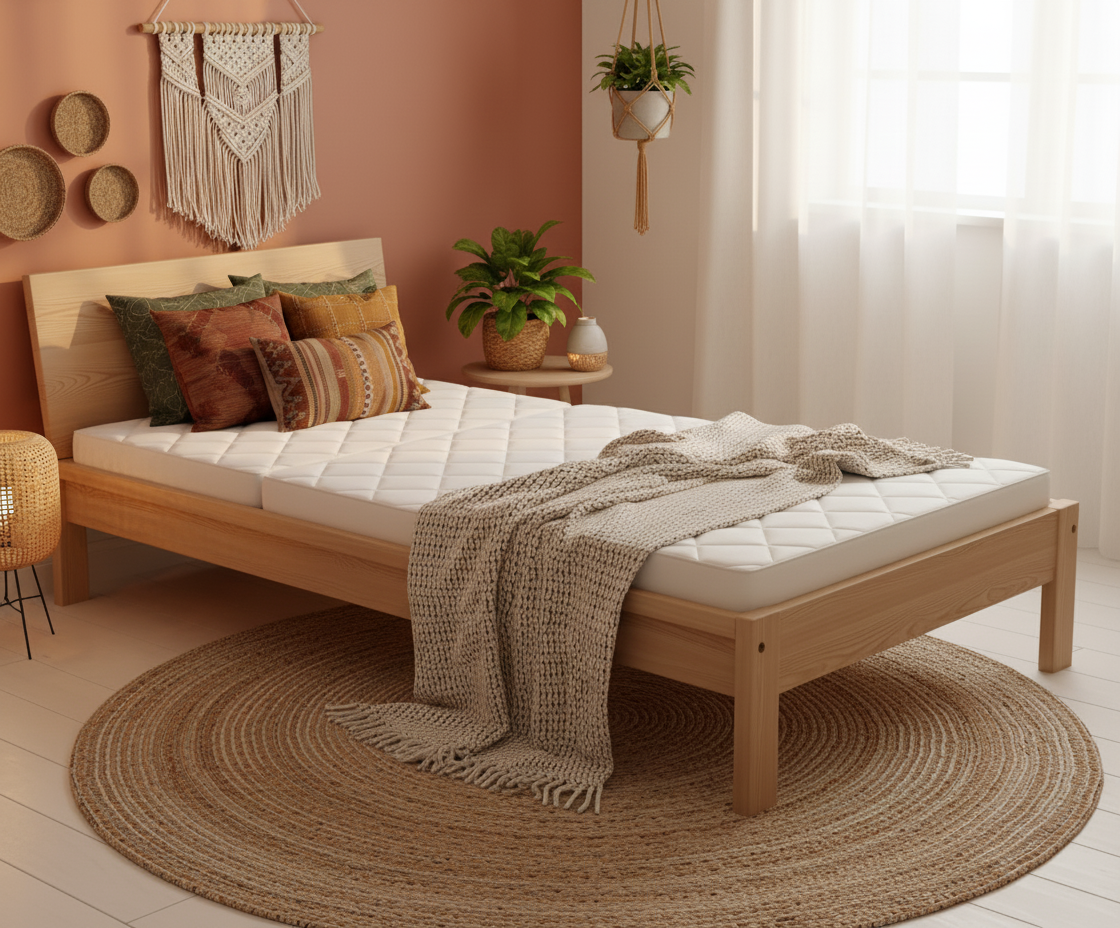 INFINI HOMES High Density Foam White Mattress - 90x180x10cm Folding