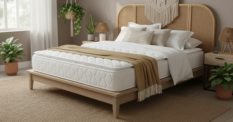 INFINI HOMES Premium Visco Memory Foam Mattress with Pillowtop - Wide Super King 200x210x30cm