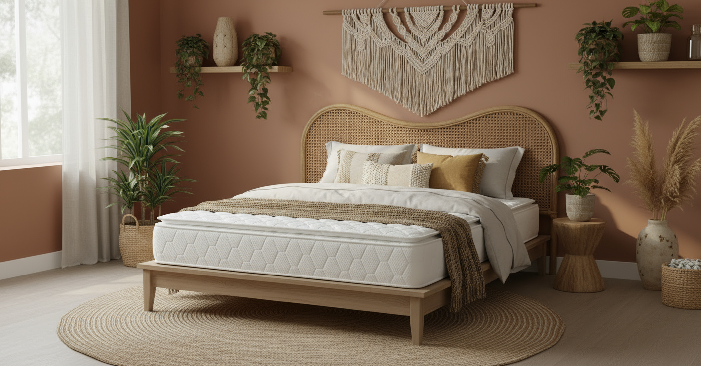 INFINI HOMES Premium Visco Memory Foam Mattress with Pillowtop - Wide Super King 200x210x30cm