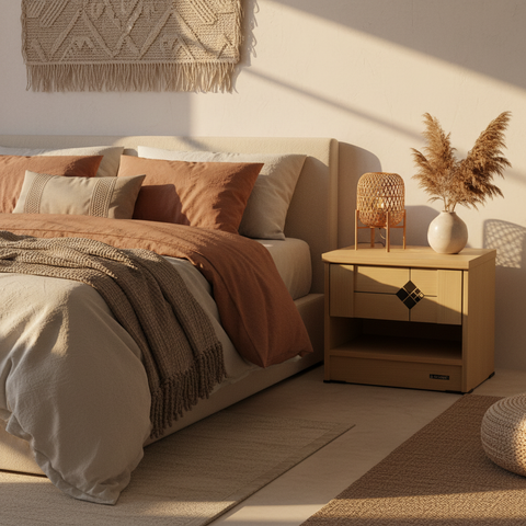 Beech Night Stand | Bedside Table for Bedroom – Infini Homes UAE