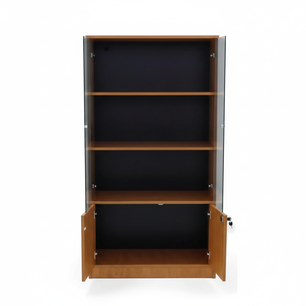 Book Cabinet with Wooden & Glass Doors | IH-BE841 | INFINI HOMES UAE