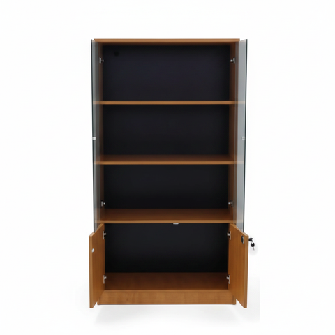 Book Cabinet with Wooden & Glass Doors | IH-BE841 | INFINI HOMES UAE