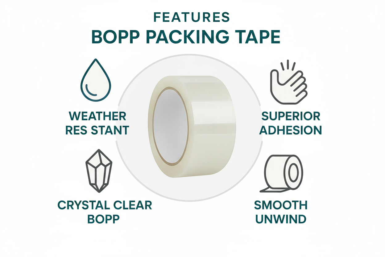 INFINI HOMES Packing Tape UAE - 36 Rolls Heavy Duty BOPP
