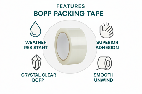 INFINI HOMES Packing Tape UAE - 36 Rolls Heavy Duty BOPP