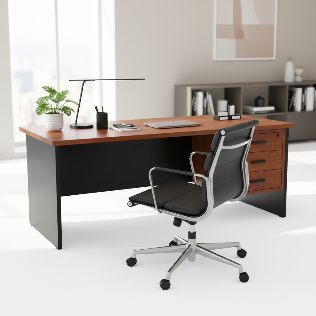 Office Desk Cherry Black IH GE180 | Premium Executive Desk UAE