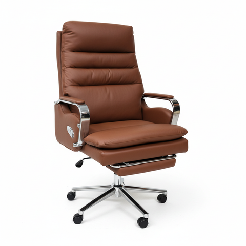Ergonomic Office Chair Brown - Premium Executive Desk Chair for Home & Office UAE | IH A012 BRN