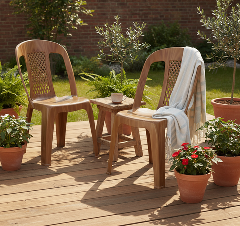 Premium Regal Chairs Set of 2 - Beige Outdoor Furniture UAE | Dubai Abu Dhabi Sharjah