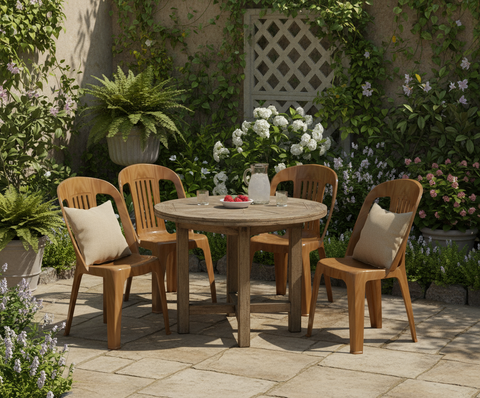 Premium Contessa Chairs Set of 4 - Beige | UAE Furniture Delivery Dubai Abu Dhabi