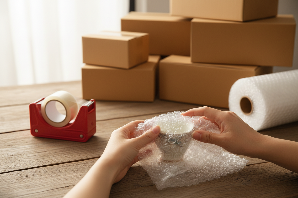Moving Boxes Dubai UAE - Complete Packing Kit with Tape & Supplies | INFINI HOMES