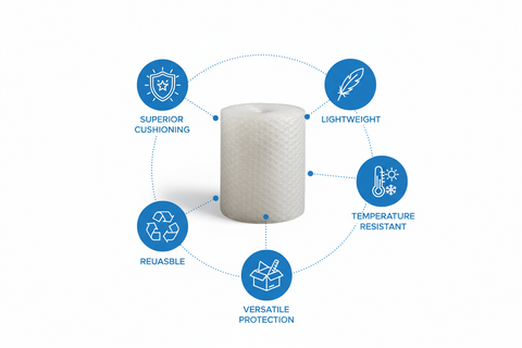 Premium Air Bubble Wrap Roll UAE - Heavy Duty Packaging Protection for Fragile Items | Dubai Abu Dhabi Shipping