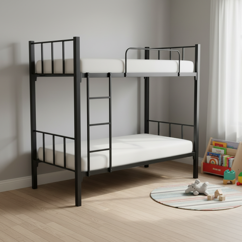 Heavy Duty Steel Bunk Bed UAE | Single Size 90×190 cm | INFINI HOMES