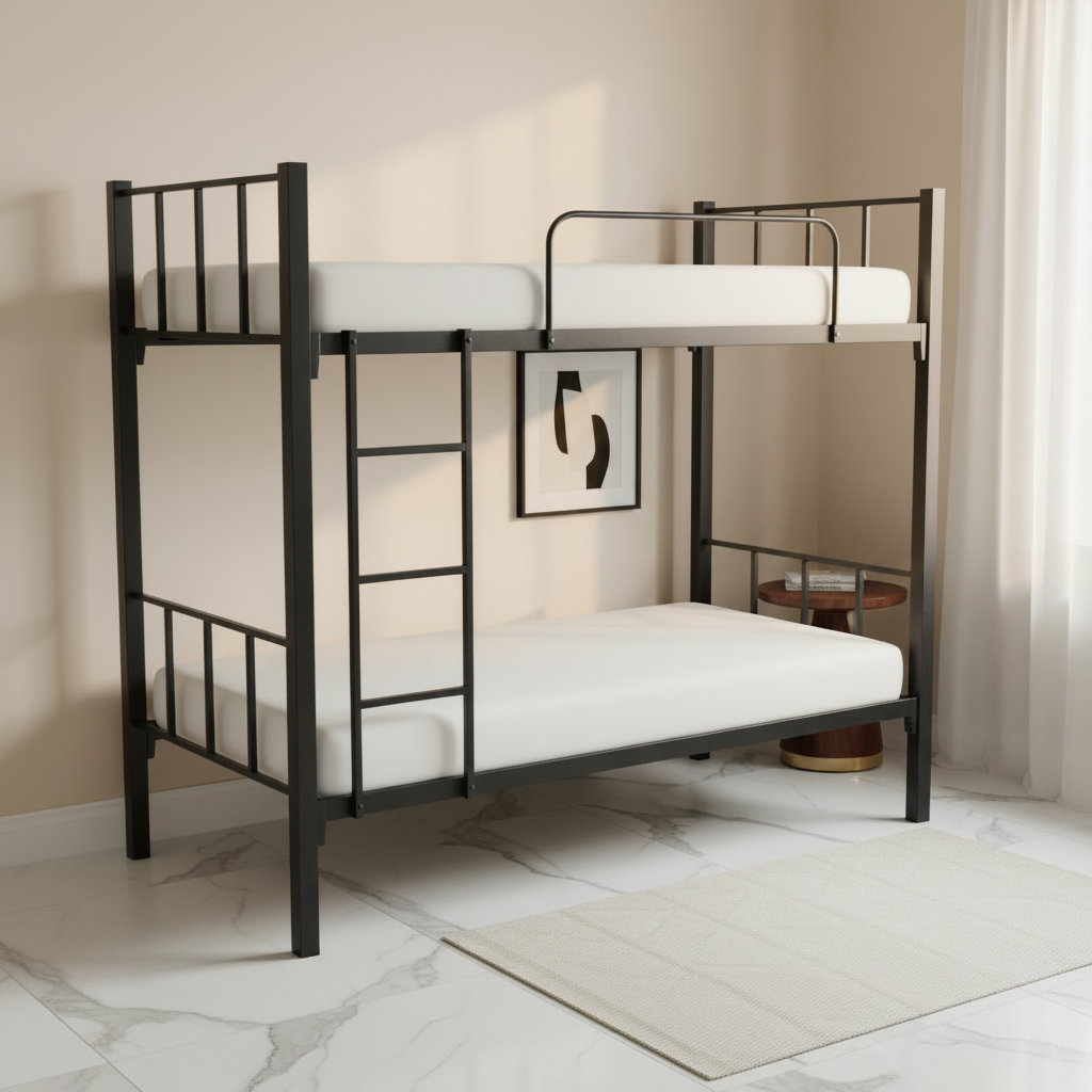 Heavy Duty Steel Bunk Bed UAE | Single Size 90×190 cm | INFINI HOMES