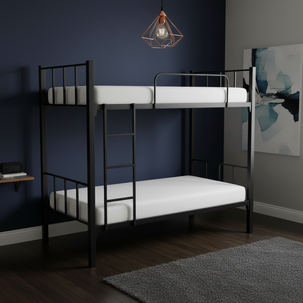 Heavy Duty Steel Bunk Bed UAE | Single Size 90×190 cm | INFINI HOMES