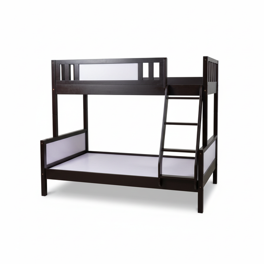 Wooden Bunk Bed IH 5026 | Premium Kids & Guest Room Bunk Bed UAE Walnut