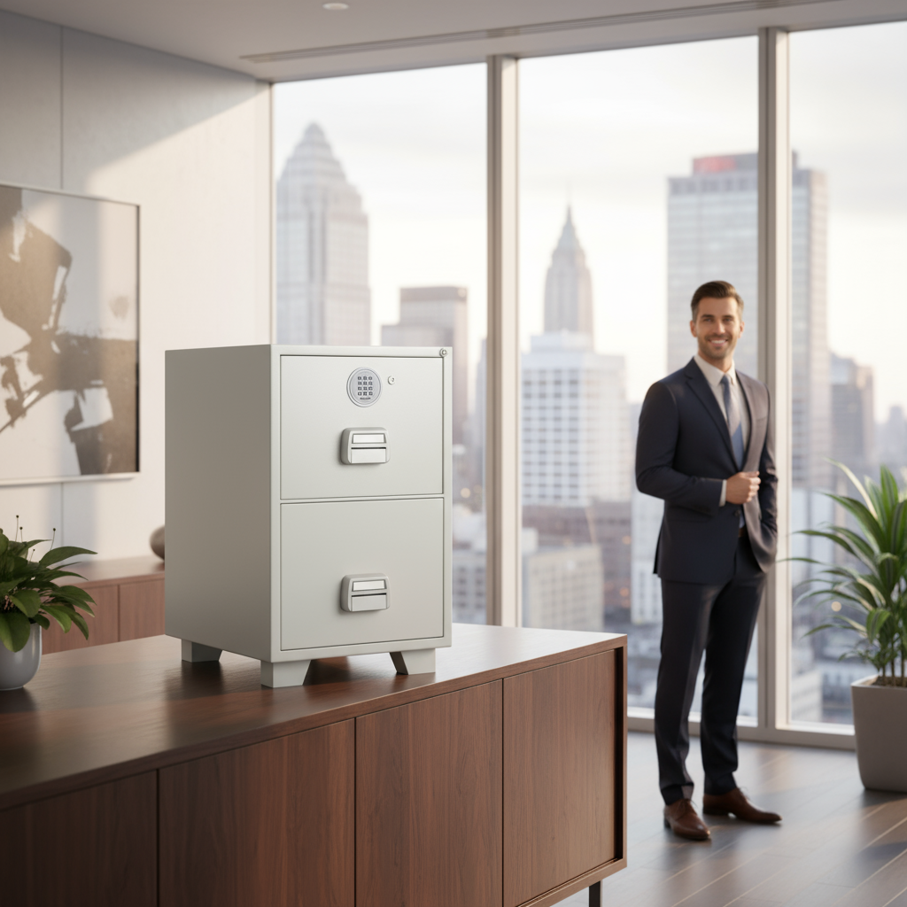 Eagle Safes Fire Resistant Filing Cabinet SF680-2EKX | 2 Drawer Office Safe Dubai UAE