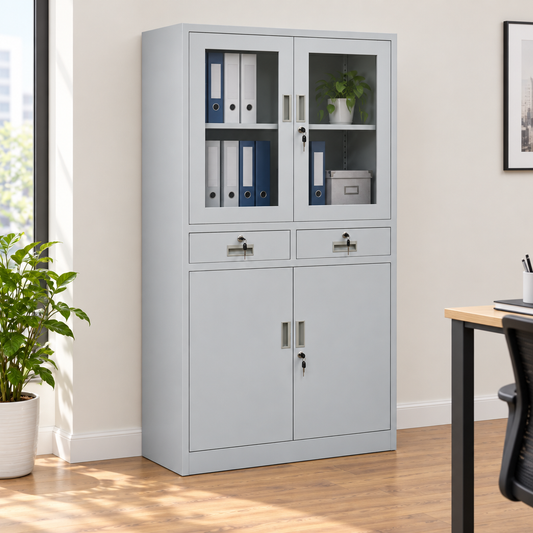 Steel Filing Cabinet with 2 Middle Drawers IH-ML-040 UAE