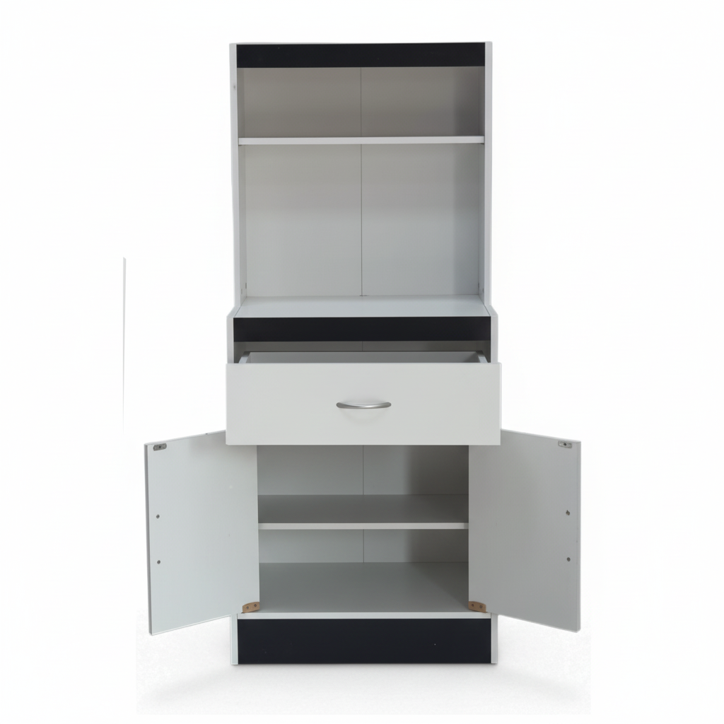 Multi-Purpose Kitchen & Storage Cabinet – White + Wenge | INFINI HOMES