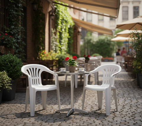 Premium Duchess Chair Set of 2 - White Plastic Outdoor Chairs UAE | Dubai Abu Dhabi Sharjah