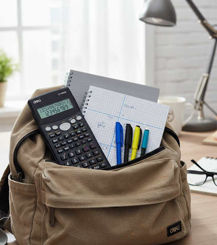 Scientific Calculator Deli WD-100MS | 2-Line Display | UAE 3 Year Warranty | Best for Students & Engineers