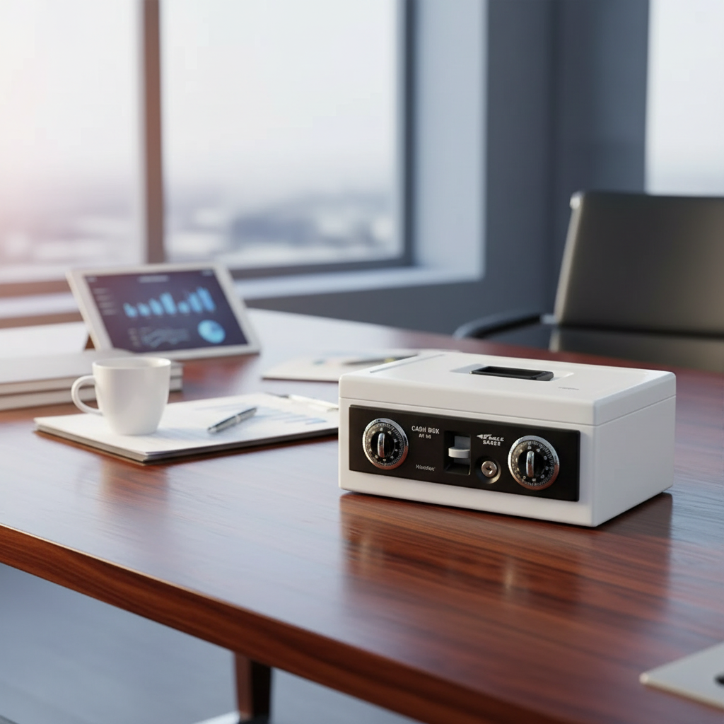 Eagle SC-300 Cash Box – White, 155 x 366 x 249 mm (H x W x D)