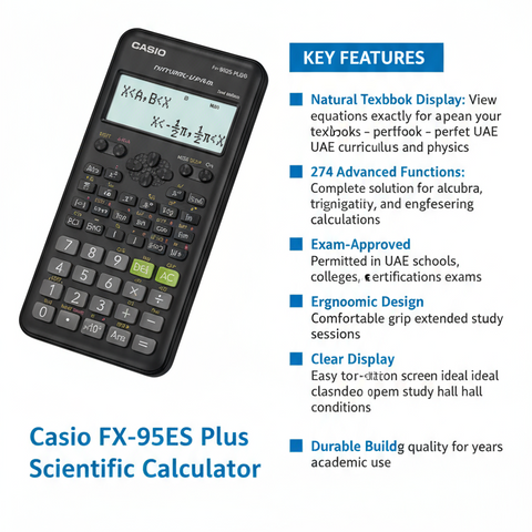 Casio FX-95ES Plus Scientific Calculator - 2nd Edition | UAE School & University Calculator