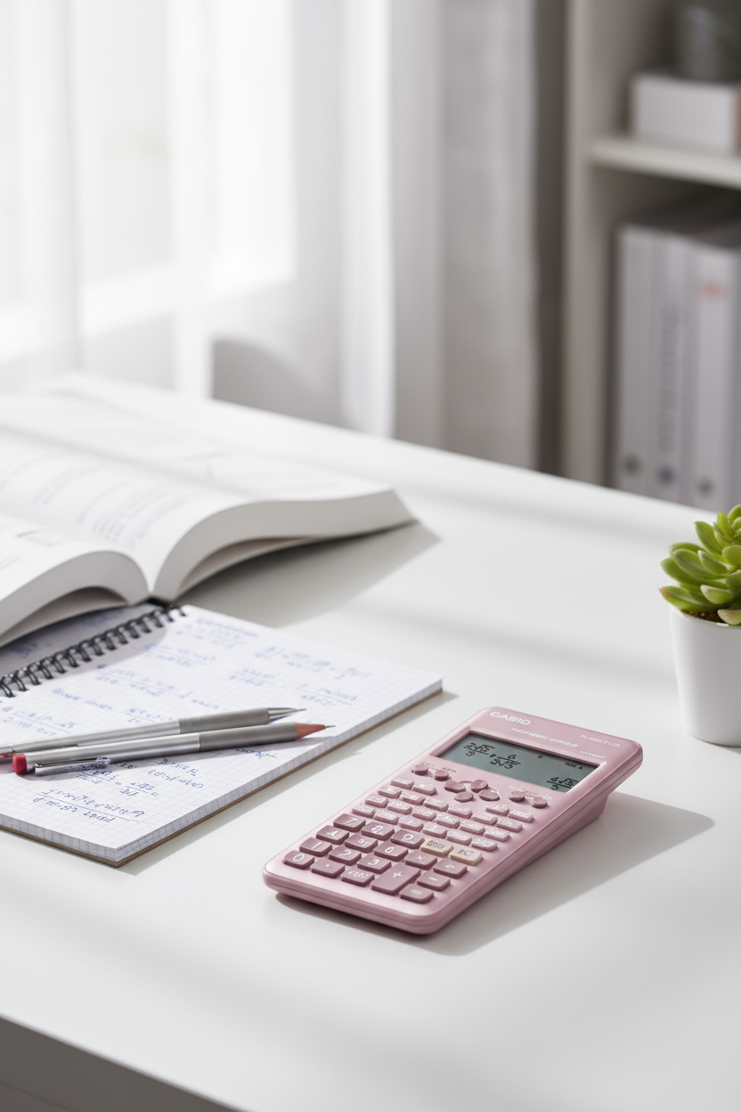 Casio FX-82ES PLUS Scientific Calculator Pink - 252 Functions for Students UAE