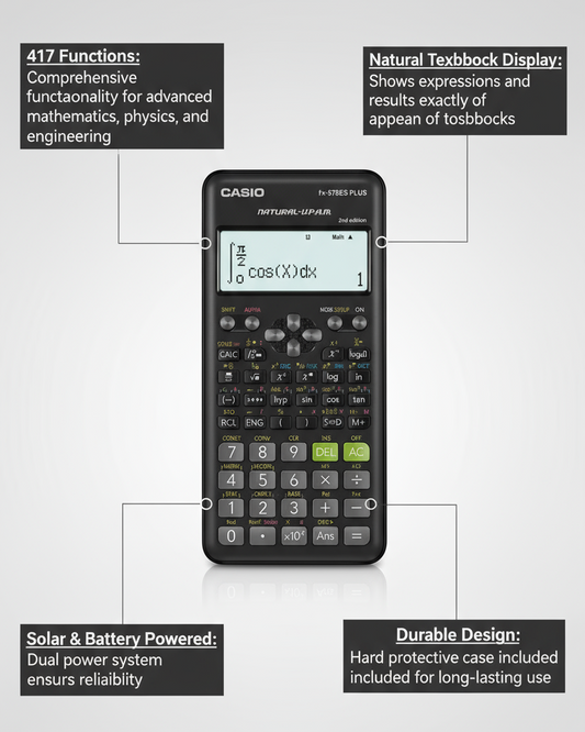Casio FX-570ES Plus 2nd Edition Scientific Calculator - Black
