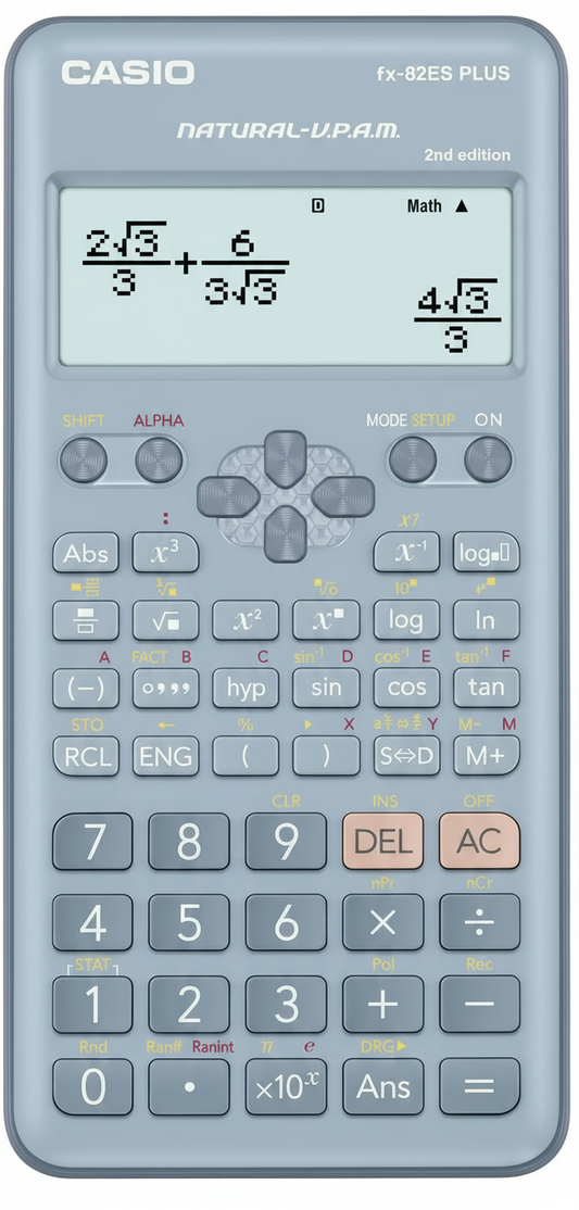 Casio FX-82ES PLUS Scientific Calculator - 252 Functions | Non-Programmable Calculator for Students UAE